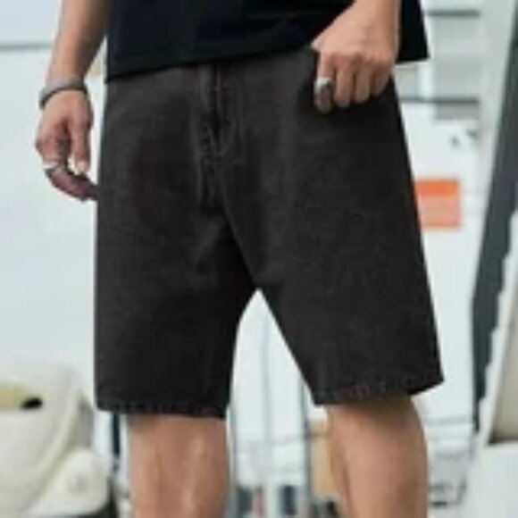 Levi's Other - Levi's 550 Relaxed Fit All Black Cotton Denim Shorts Waist 38  near new